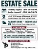 Indoor estate sale: Queens: Whitestone Aug 1 &2